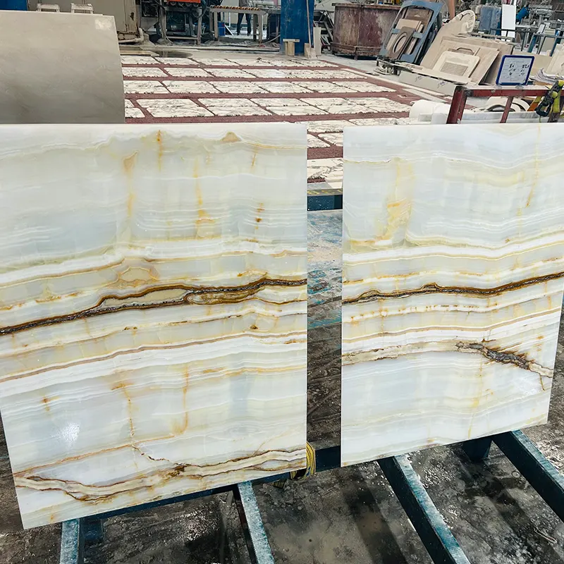 Hvid Onyx -bordplade
